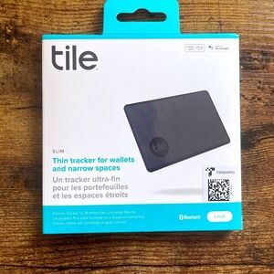 Tile Slim Bluetooth Tracker Wallet Finder Black NEW IN BOX GPS Water Resistant